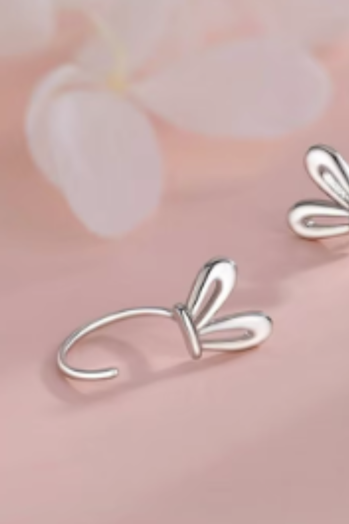 Loop Around Bunny Ear Stud Earrings