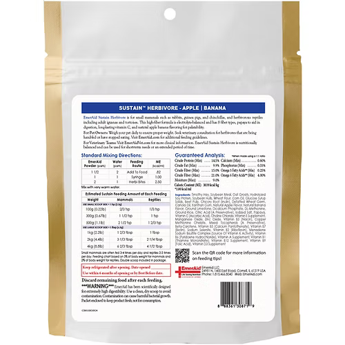 EmerAid Sustain Herbivore - Apple & Banana 100g