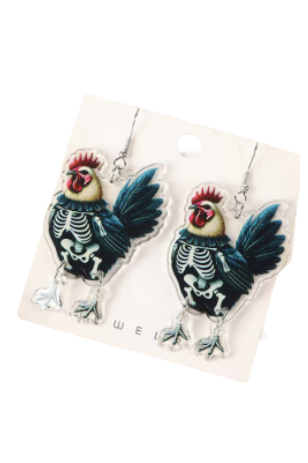Skeleton Hen Earrings - Halloween 2025