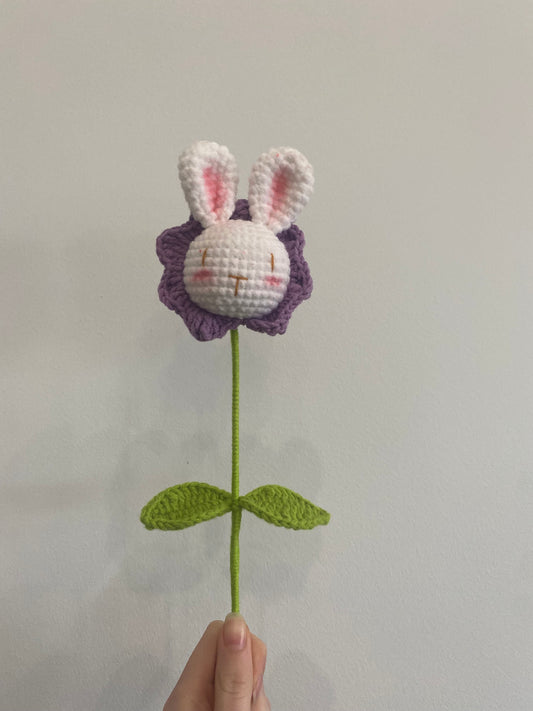Crochet Bunny Flower Stem - 1 Stem