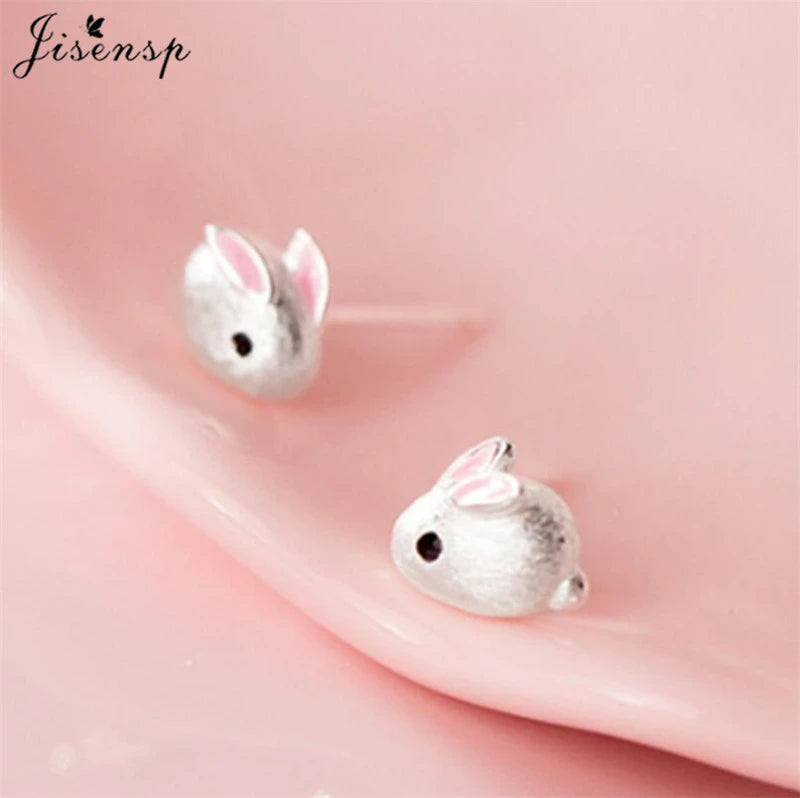 Silver Bun Bun Stud Earrings