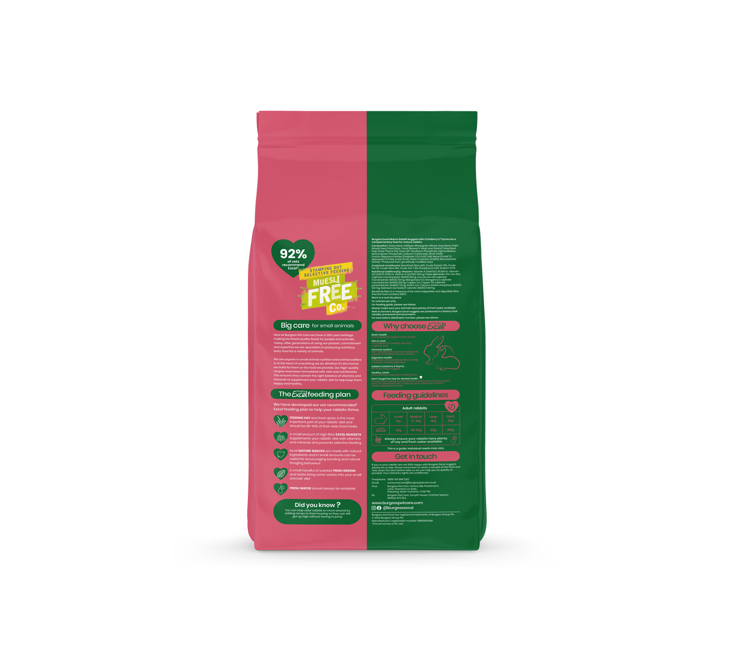 Burgess Mature Cranberry & Thyme Flavour 1.5kgs