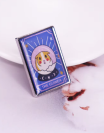 Tarot Card Guinea Pig Pin - Halloween 2025