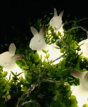 Rabbit-shaped Tree Lights - Three Colour Options Coloured - Festive Season 2025