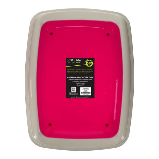 Rectangle Litter Tray - Pink