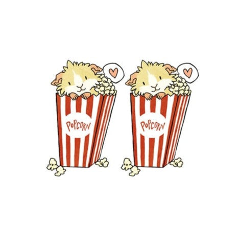 Popcorn Guinea Pig Stud Earrings