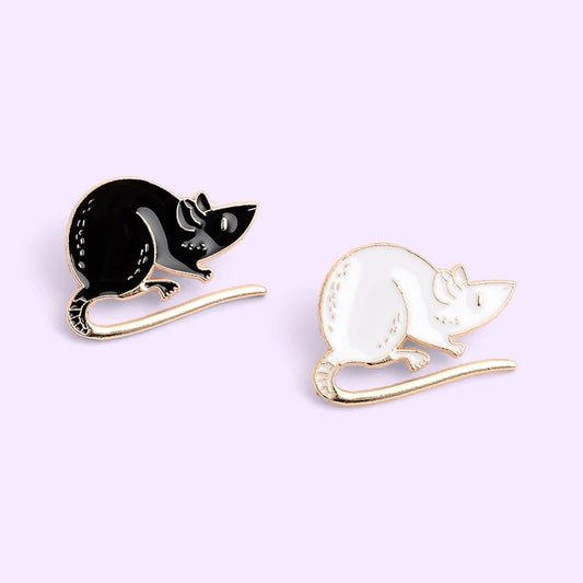 Black Ratty Enamel Pin