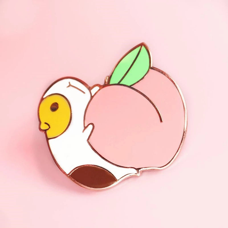 Guinea Pig Peach Enamel Pin