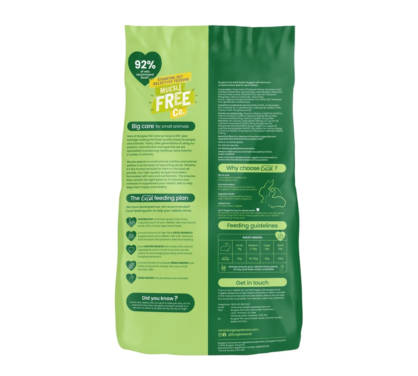 Burgess Excel Nuggets with Mint 10kg