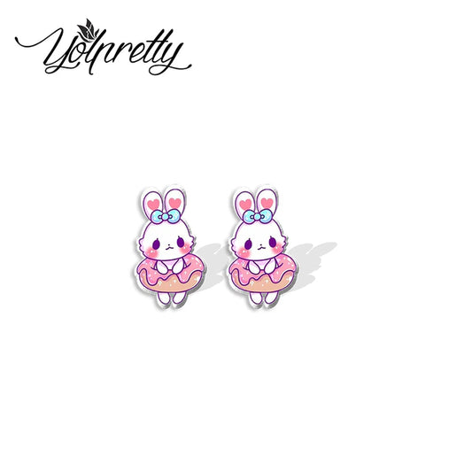 Donut Bunny Stud Earrings