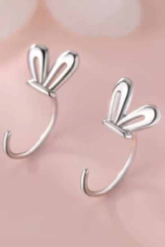 Loop Around Bunny Ear Stud Earrings