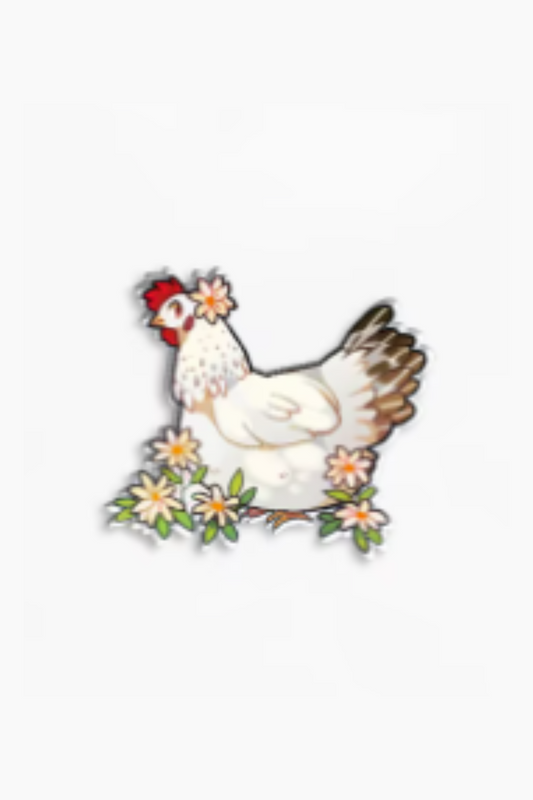 Hen In A Flower Nest Pin