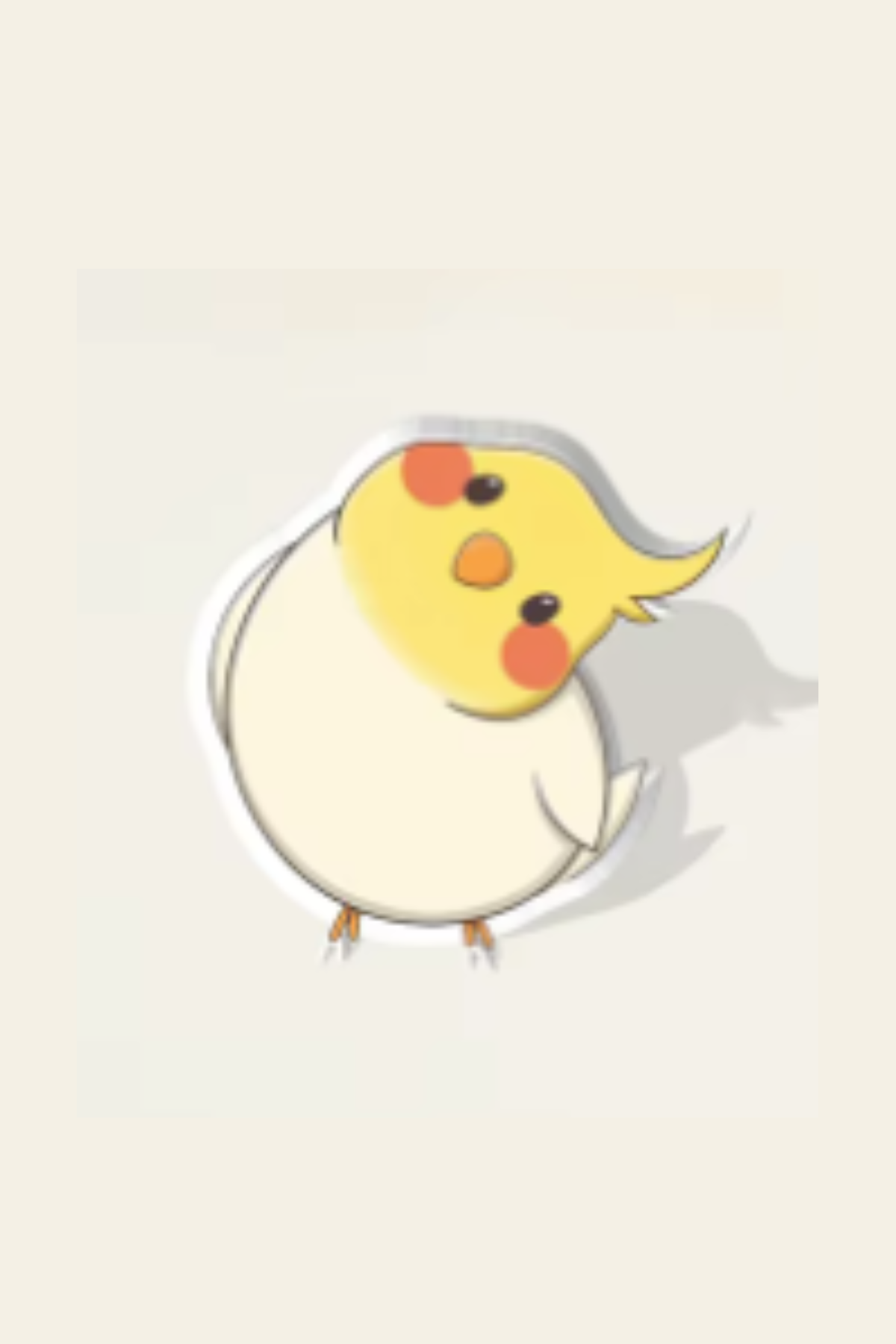 Head Tilting Cockatiel Pin