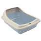 High Back Litter Tray - Zeez Briba Litter Tray Blue