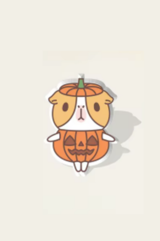 Jack-O'-Lantern Guinea Pig Pin - Halloween 2024