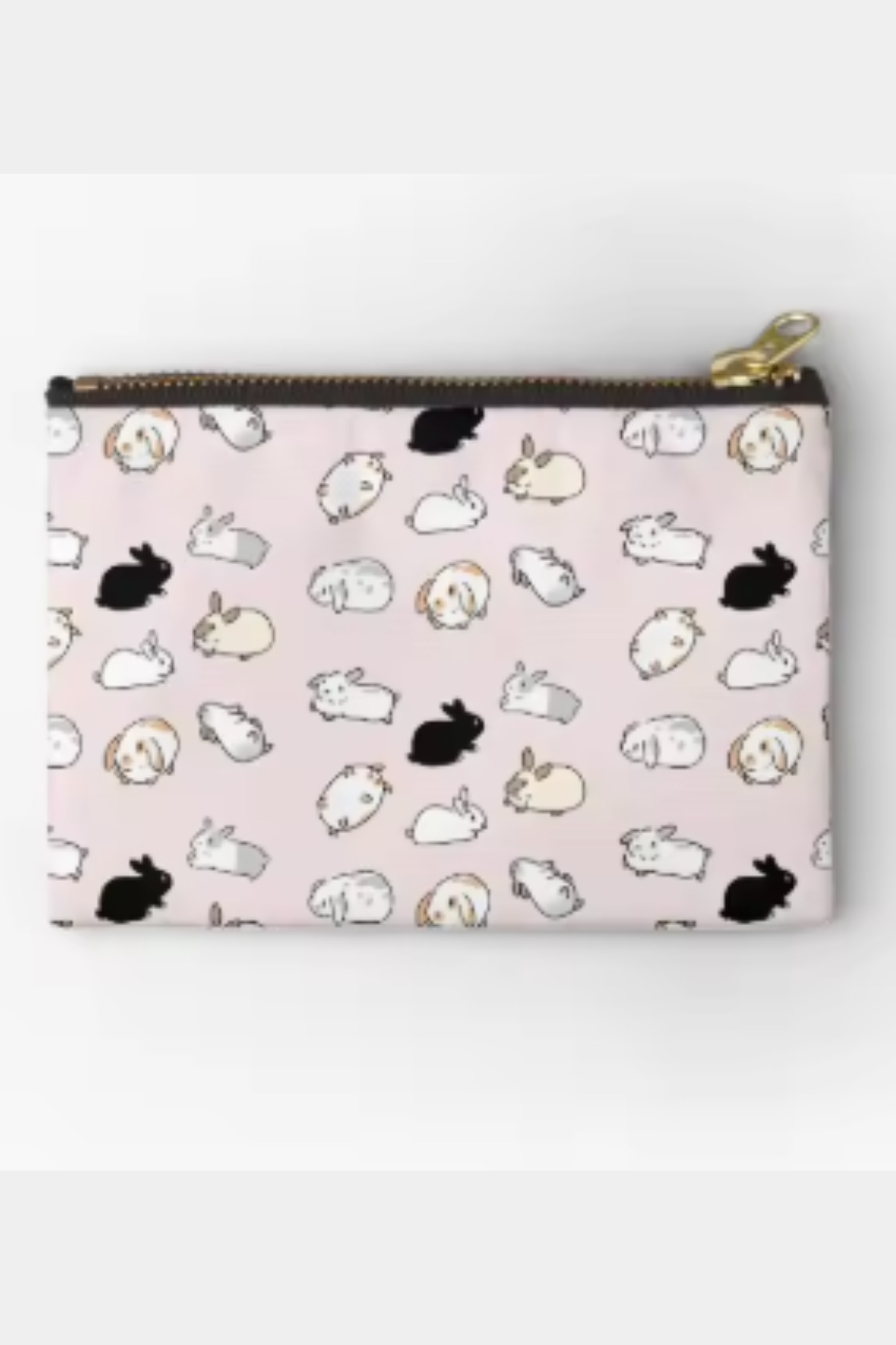 Pink Background Bun Bun - Zipper Pouch