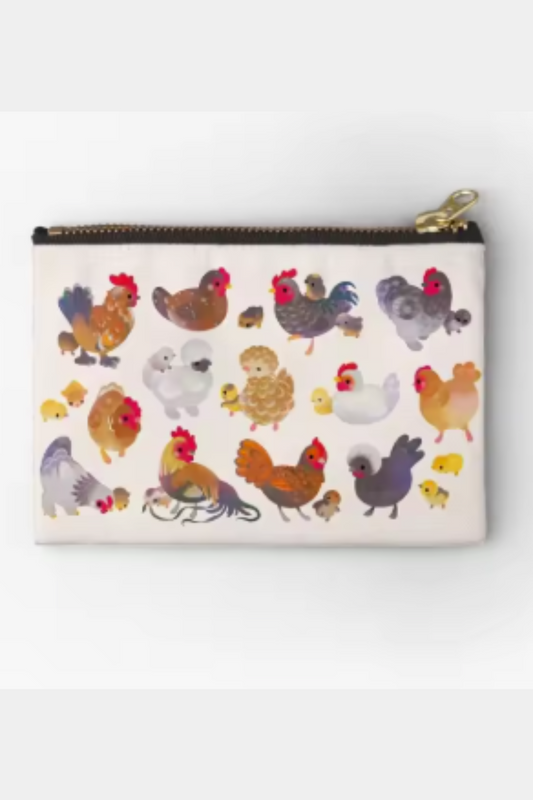 Multi Chicken - Zipper Pouch