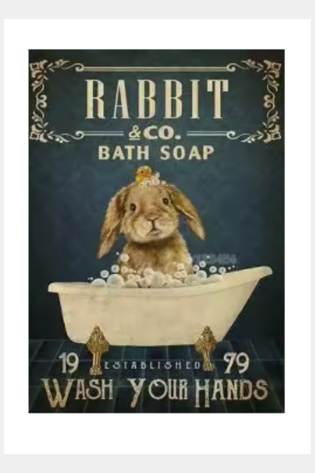 Rabbit & Co Bath Soap - Metal Decorative Sign