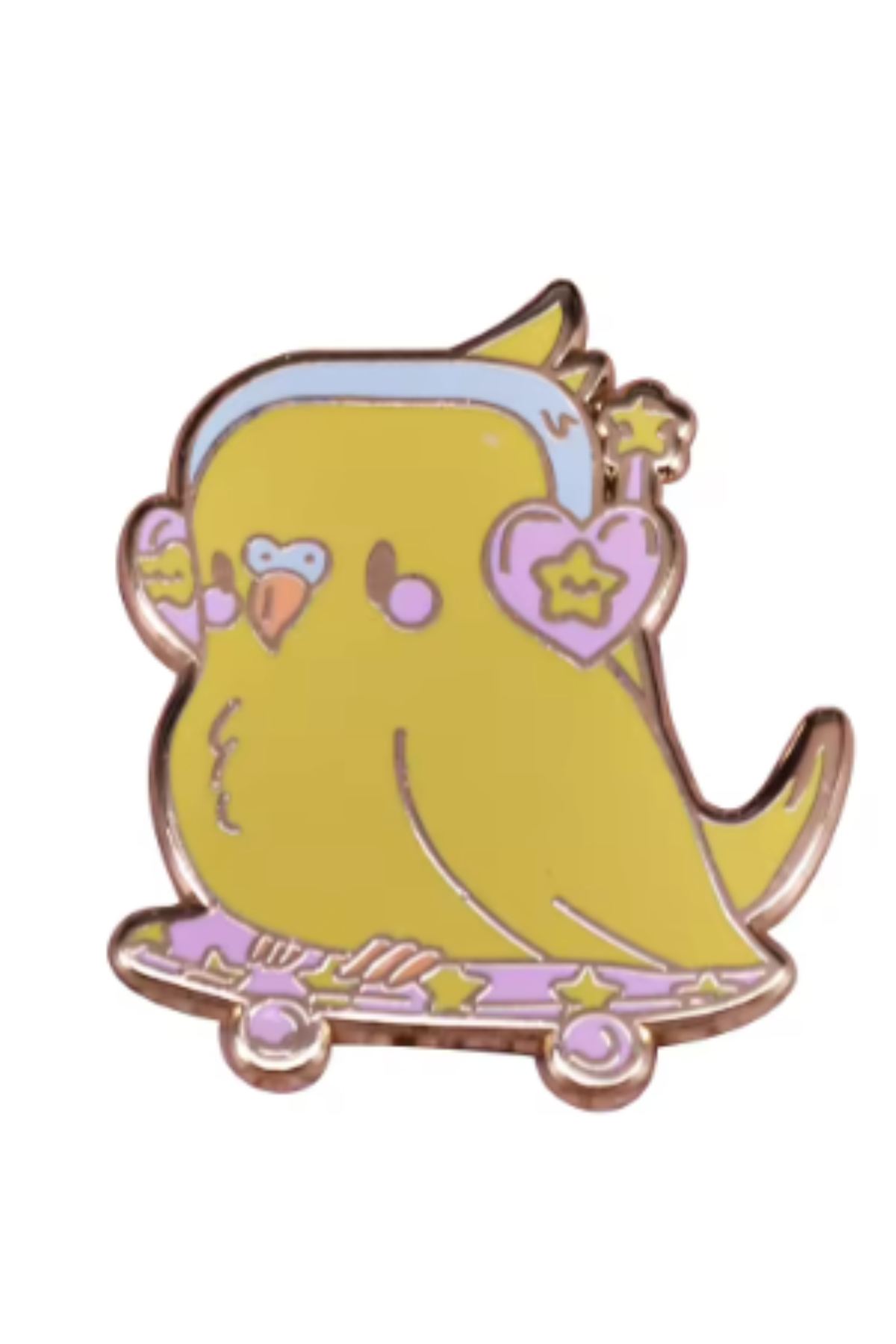 Skateboarding Cockatiel Pin