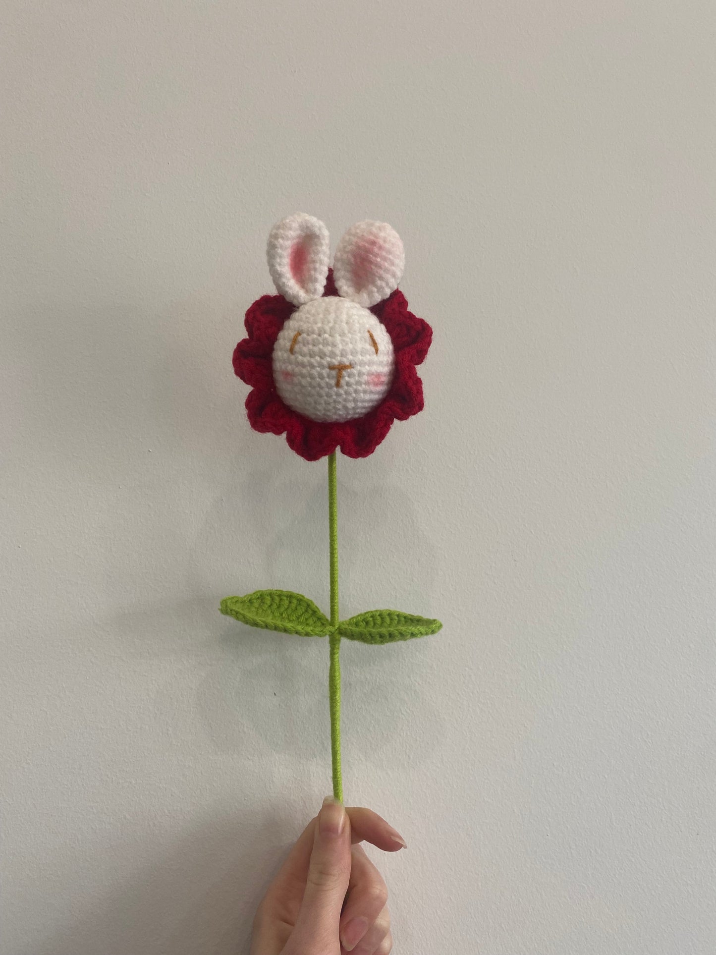 Crochet Bunny Flower Stem - 1 Stem