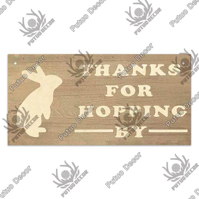 Thanks For Hopping By - Decorative Sign