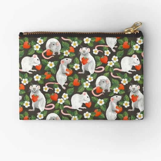 Strawberry Ratty - Zipper Pouch