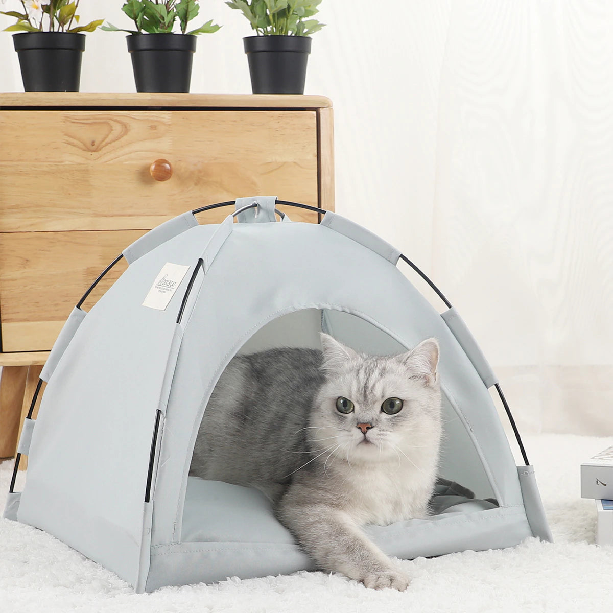 Fabric Pet Tent - Grey