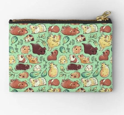 Leaf Mixed Guinea Pigs - Zipper Pouch