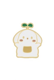 White Lop with Sprout Enamel Pin