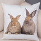 Fawn Rabbits - Square Pillow Case
