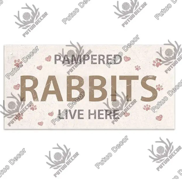 Pampered Rabbit - Decorative Sign