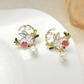 Rabbit with Blossom Stud Earrings