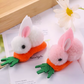 Pom Pom Bunny on Carrot Hair-clip