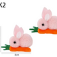 Pom Pom Bunny on Carrot Hair-clip