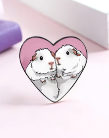 Guinea Pig In Heart Pin