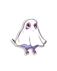 Sheet Ghost Budgie Pin - Halloween 2024