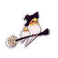 Witchy Cockatiel Pin - Halloween 2024