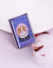 Tarot Card Guinea Pig Pin - Halloween 2024