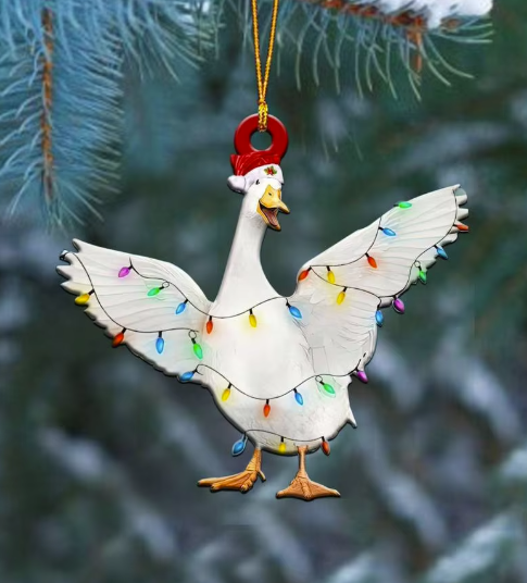 Duck Wrapped In Lights Tree Decorations - Festive Season 2024