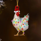 Chicken Wrapped In Lights Tree Decorations - Festive Season 2024