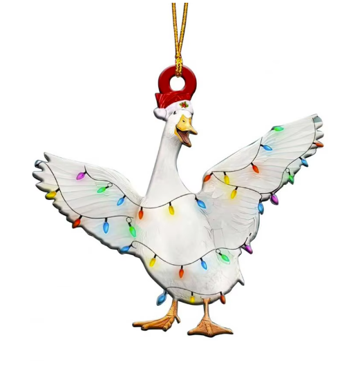 Duck Wrapped In Lights Tree Decorations - Festive Season 2024