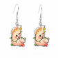 Pink Cockatoo With Festive Lights Earrings - Festive Season 2024