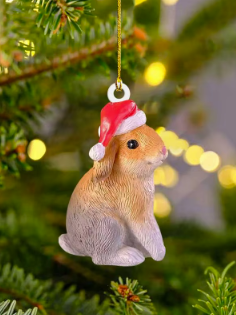 Acrylic Lop Bunny Tree Decorations - Festive Season 2024