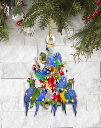 Parrot Stack Tree Decorations - Festive Season 2024