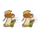 Mouse On Mushroom Stud Earrings