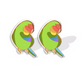 Rainbow Love Bird Stud Earrings