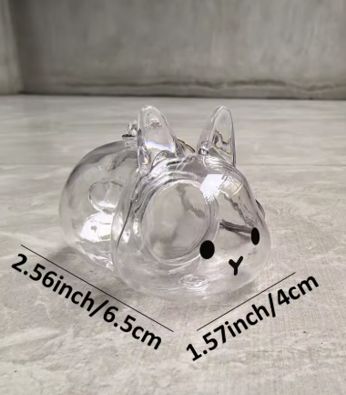 Transparent Bunny Keepsake Keyring