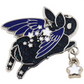 Black Bat Bunny Enamel Pin