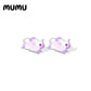 Purple Bunny-corn Stud Earrings