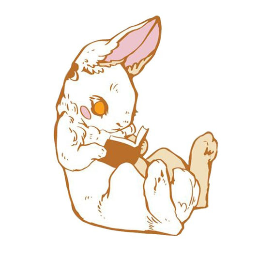 Reading White Rabbit Enamel Pin
